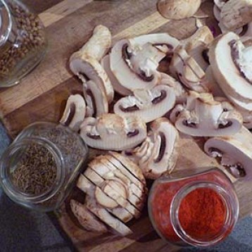 slice the mushrooms