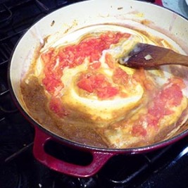 add tomatoes - yogurt - wate